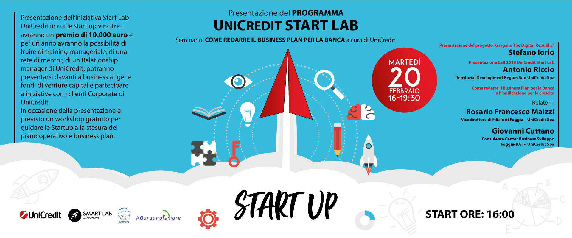 Presentazione iniziativa UniCredit Start Lab e workshop “Come creare un Business Plan”
